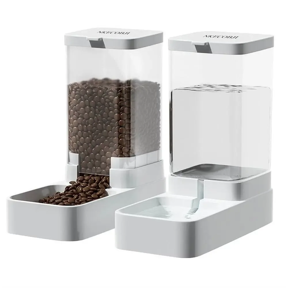 NEW IN BOX! NKECORJI Automatic Pet Food and Water Dispenser Set